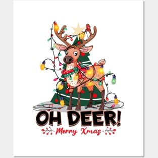 Oh Deer! Christmas Reindeer Posters and Art